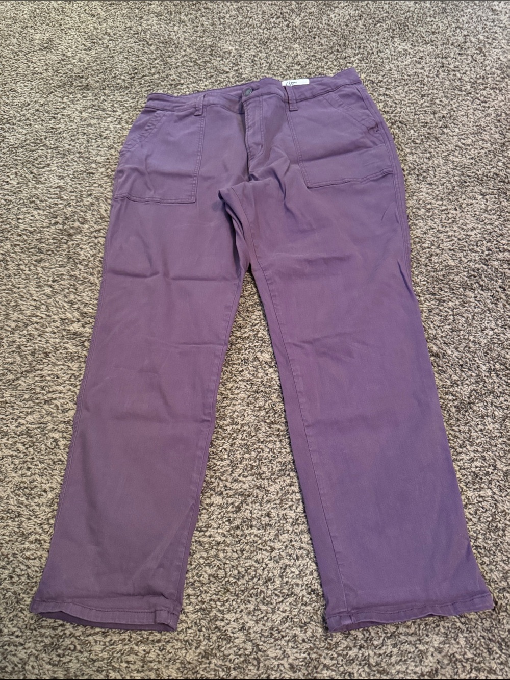 Relaxed Utility Pants in Deep Purple